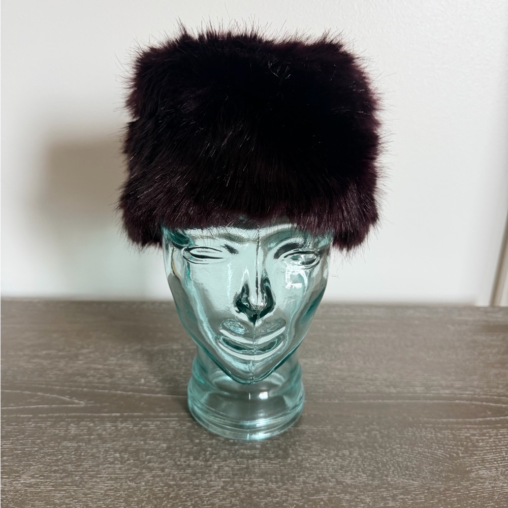 Faux Fur Hat - Dark maroon Luxurious Winter hat